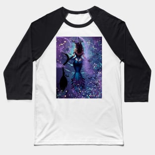 Beautiful Purple Mermaid Sea Witch Baseball T-Shirt